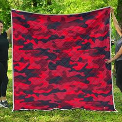 Red Pink And Black Camouflage Cl17100524Mdq Quilt Blanket and Home Decor