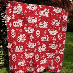 Red Pixel Owl Dd Quilt Tdhzb and Home Decor