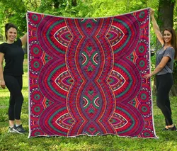 Red Tribal Ethnic Mandala Cl17100533Mdq Quilt Blanket and Home Decor