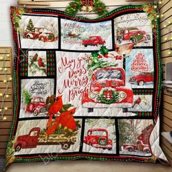 Red Truck Christmas Cl14100434Mdq Quilt Blanket and Home Decor