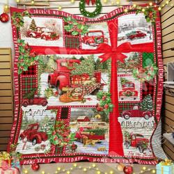 Red Truck Christmas Cl15100324Mdq Quilt Blanket and Home Decor