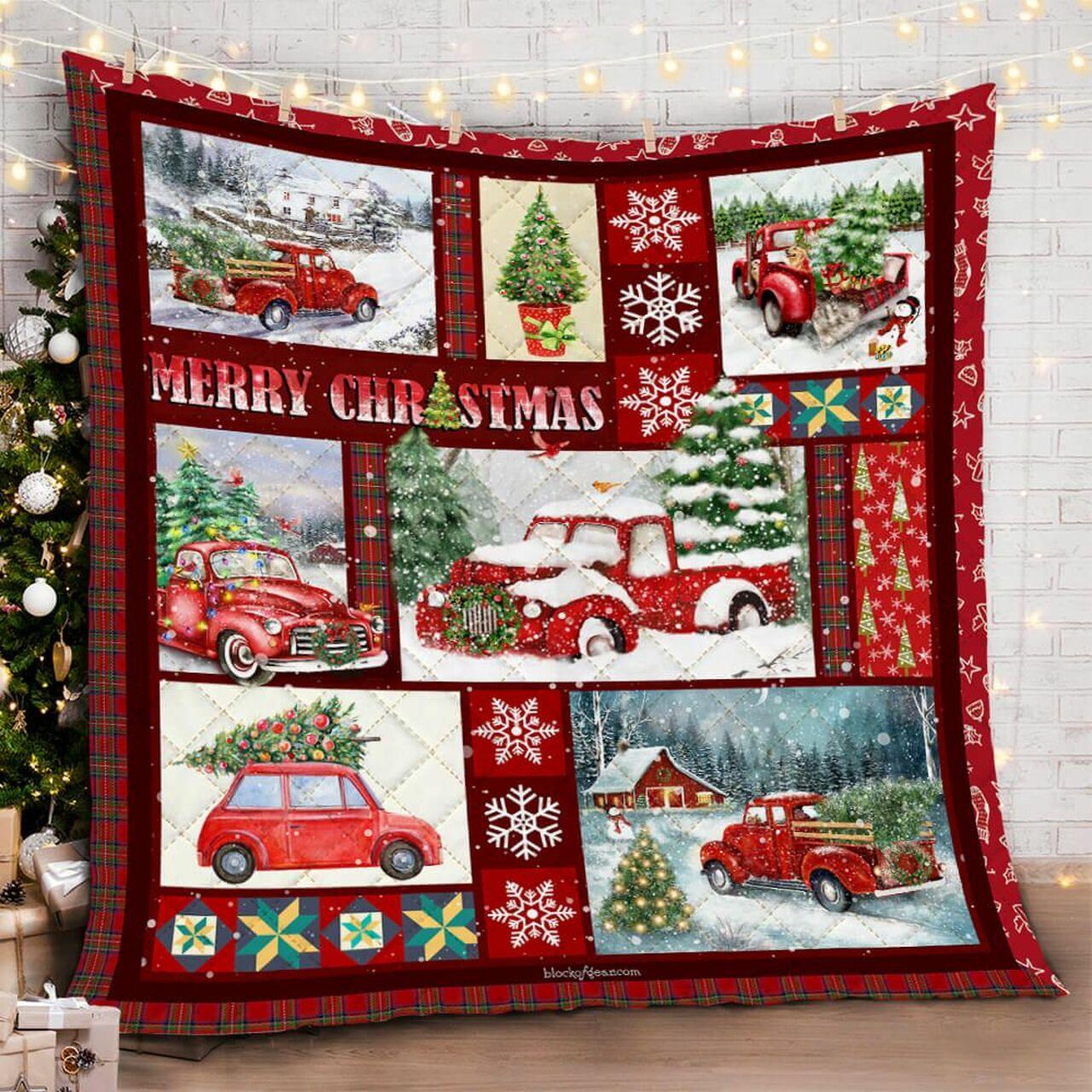 Red Truck Christmas Dac161112 Quilt Blanket and Home Decor
