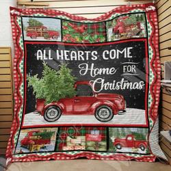 Red Truck Christmas Hur Quilt Cysins and Home Decor