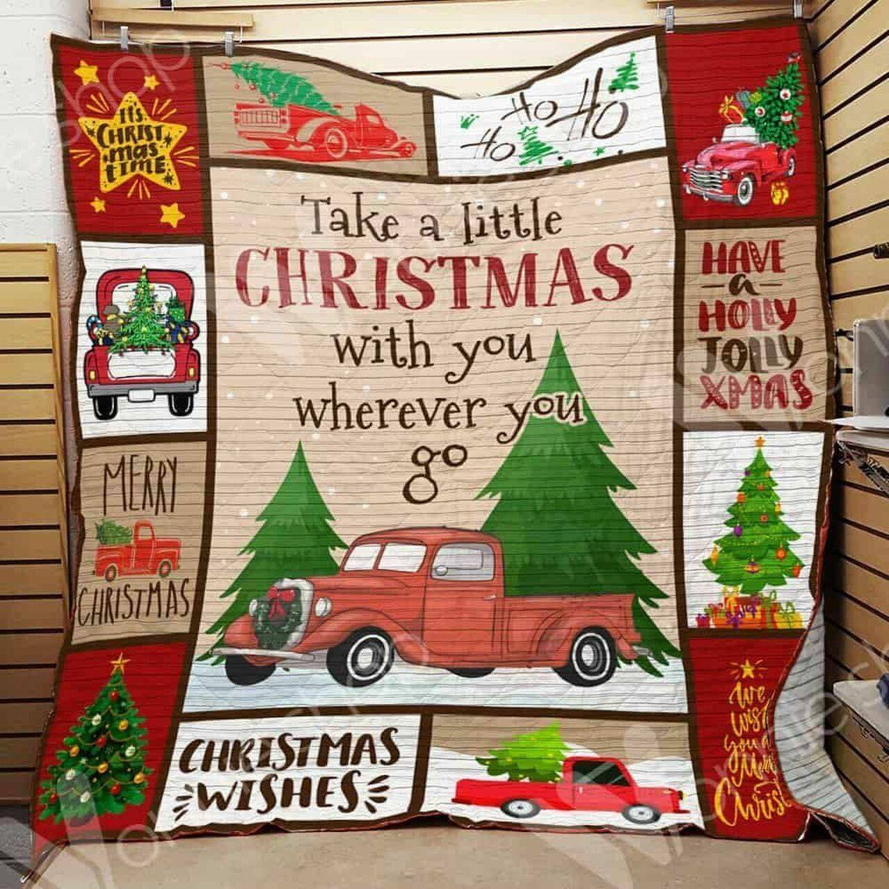 Red Truck Christmas Hur Quilt mp and Home Decor