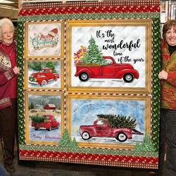 Red Truck Christmas Quilt Tdhih and Home Decor