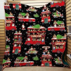 Reindeer With Christmas Trees Quilt Tdhco and Home Decor