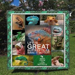 Reptiles Quilt Blanket Dhc170120784Td and Home Decor
