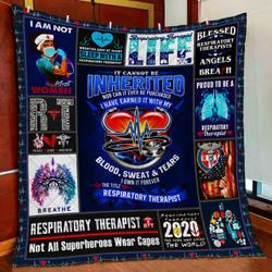 Respiratory Therapist Quilt Blanket and Home Decor