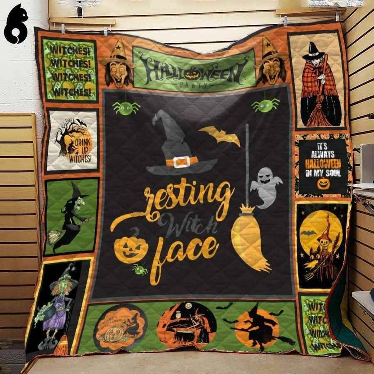 Resting Witch Face Blanket Th1909 Quilt and Home Decor
