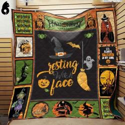 Resting Witch Face Blanket Th1909 Quilt and Home Decor