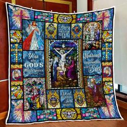 Resurrection Of Jesus Christ Quilt Blanket and Home Decor