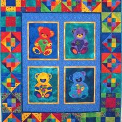 Retro Bear Quilt Tdhfa and Home Decor