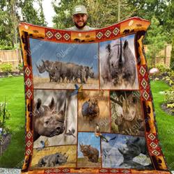 Rhino Dream Life Washable Quilt 1203 - P38 and Home Decor