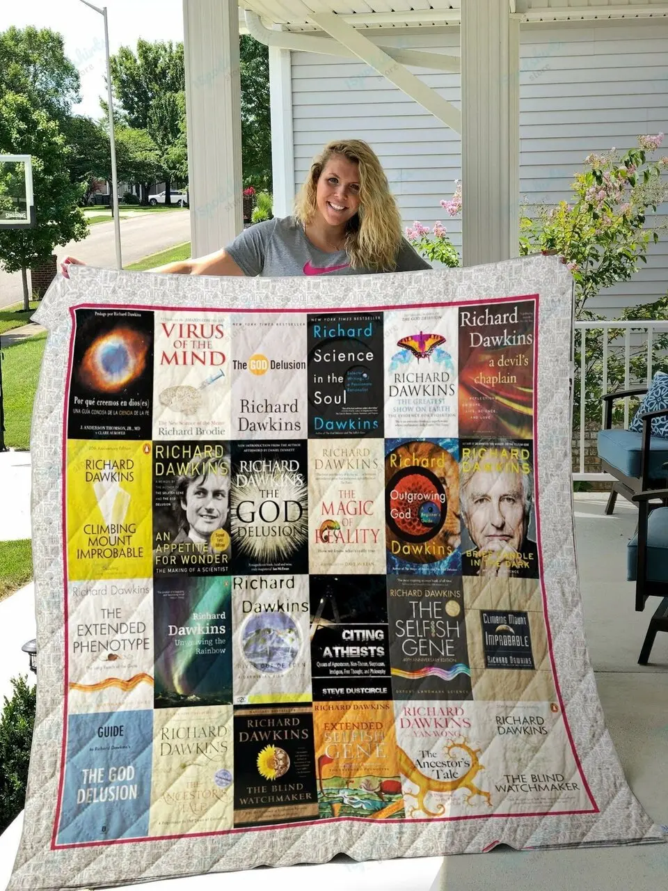 Richard Dawkins Books Style 2 Quilt Blanket and Home Decor
