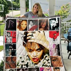 Rihanna Albums Cover Poster Quilt Blanket and Home Decor