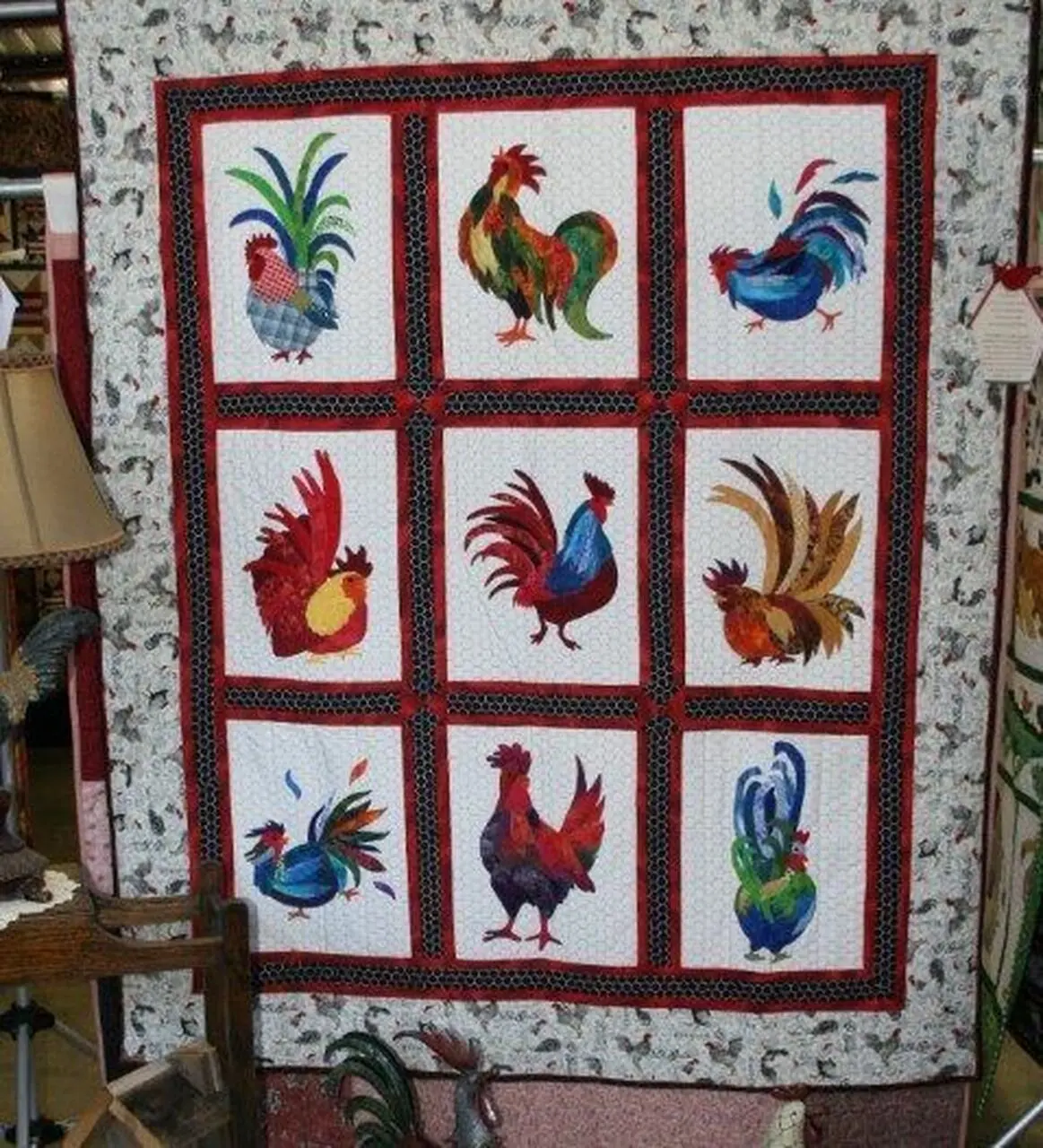Rise And Shine Chickens Cla1810459Q Quilt Blanket and Home Decor
