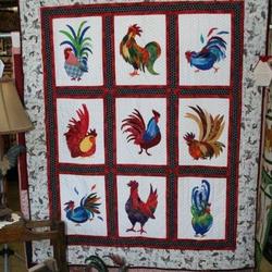 Rise And Shine Chickens Cla1810459Q Quilt Blanket and Home Decor