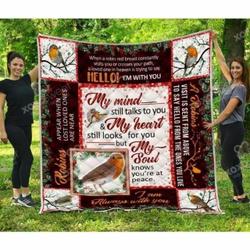 Robin Bird Cl05100082Mdq Quilt Blanket and Home Decor