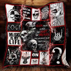 Rock Skull Ah Quilt Derqou and Home Decor