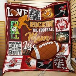 Rocking The Football Mom Life Quilt Tdhsu and Home Decor
