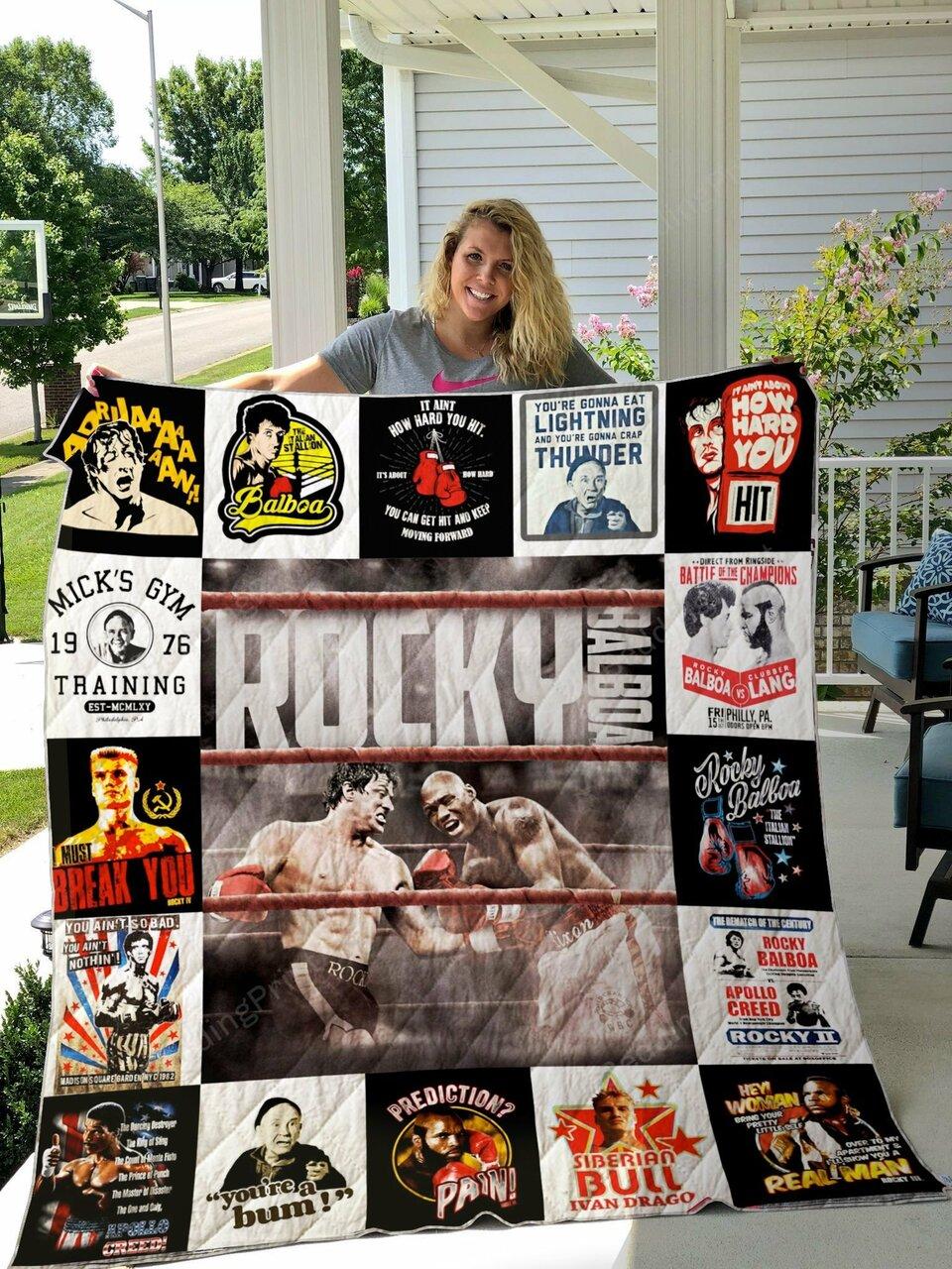 Rocky Balboa Quilt Blanket For Fans Ver 17-1 and Home Decor