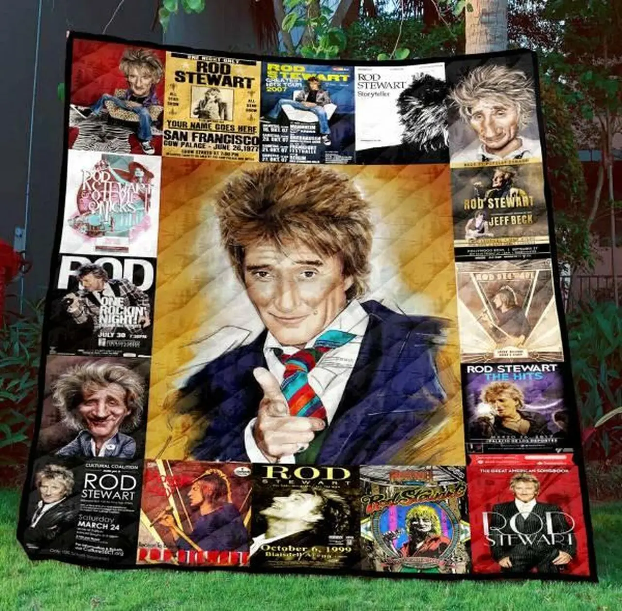 Rod Stewart Quilt Blanket Limited Quilt Blanket and Home Decor