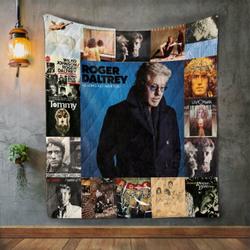Roger Daltrey Album Covers Quilt Blanket and Home Decor