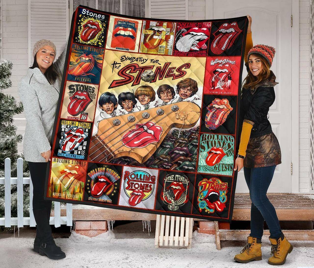 Rolling Stone Band For Music Fan Gift Quilt and Home Decor