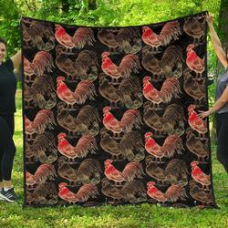 Rooster Cl12100585Mdq Quilt Blanket and Home Decor