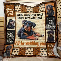 Rottweiler Dog Quilt Blanket Dhc0102484Td and Home Decor