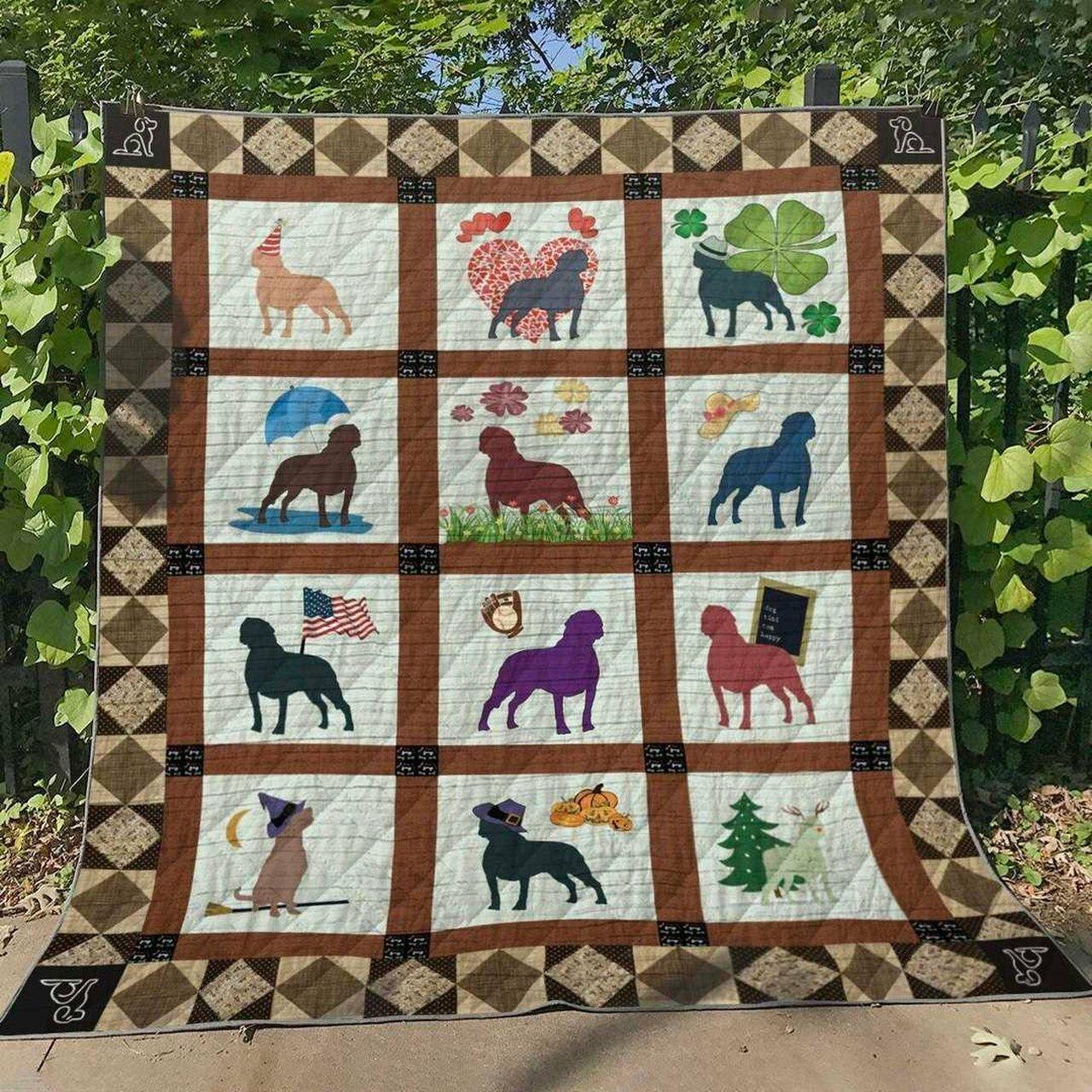 Rottweiler Ht290535 Quilt Blanket and Home Decor
