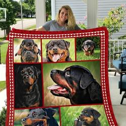 Rottweiler My Lovely Friend Quilt Blanket Dhc04011371Dd and Home Decor