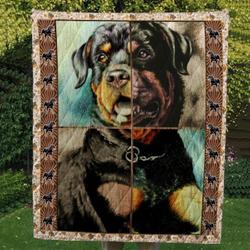 Rottweiler Quarter Cl10100221Mdq Quilt Blanket and Home Decor