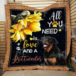 Rottweiler Quilt Blanket Dhc07011004Vt and Home Decor
