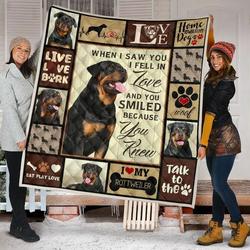 Rottweiler Quilt Blanket Dhc150120748Td and Home Decor