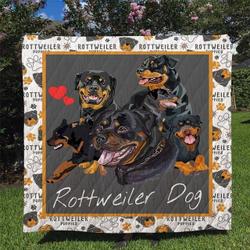 Rottweiler Quilt Tdhsi and Home Decor