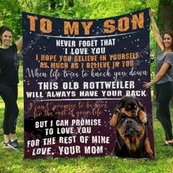 Rottweiler Th63 Quilt Blanket and Home Decor