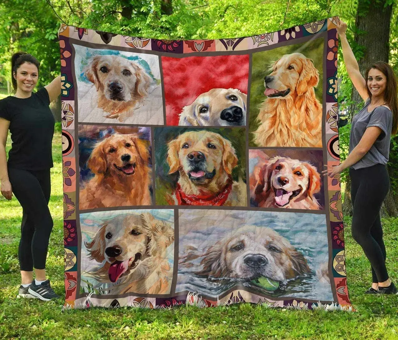 Rough Collie Family Rough Collie U Quilt Mt and Home Decor
