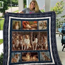 Rough Collie Quilt Blanket Dhc13124077Vt and Home Decor