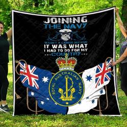 Royal Australian Navy Quilt Blanket Dhc0701298Vt and Home Decor