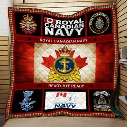 Royal Canadian Navy Quilt Blanket Dhc0910656Vt and Home Decor