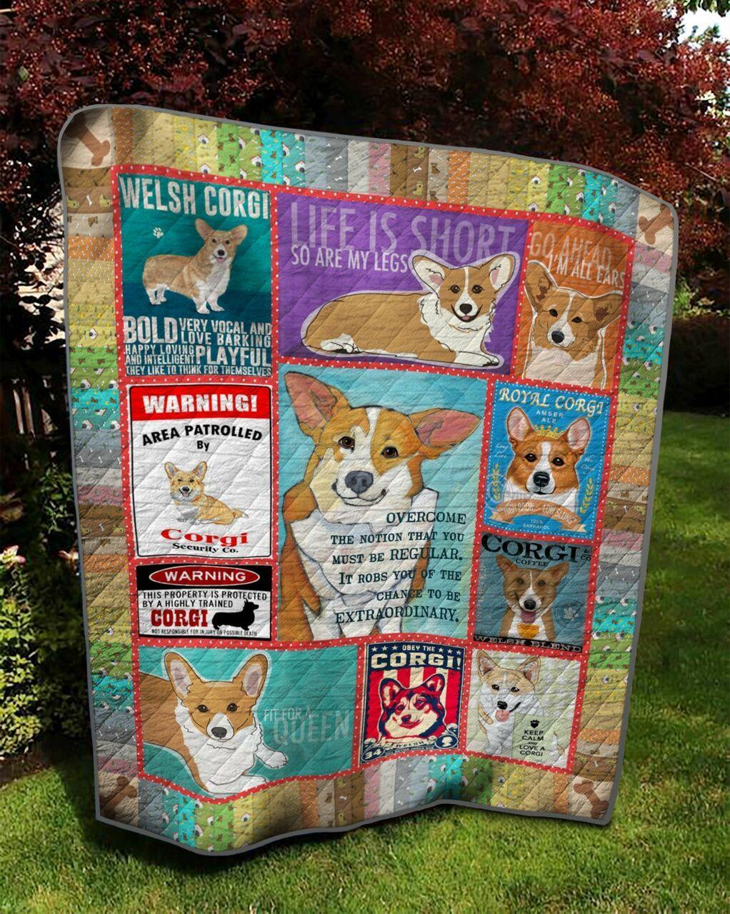 Royal Corgi Quilt Tdhry and Home Decor