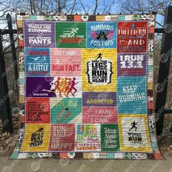 Run And Be Happy Hur Quilt Cyside and Home Decor