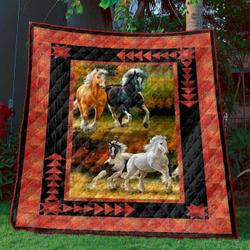 Run Horse Runokd240694 Quilt Blanket and Home Decor