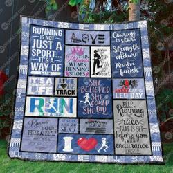 Run With Your Heart Quilt Blanket No96  Quilt and Home Decor