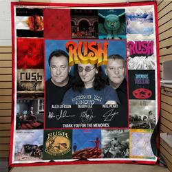 Rush Band Thank You For The Memories Signature Quilt Blanket  Hothot 250320 and Home Decor