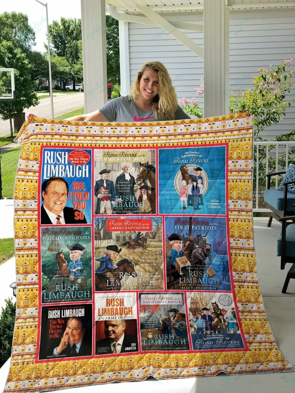 Rush Limbaugh Books Quilt Blanket and Home Decor