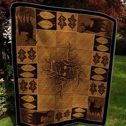 Rustic Deer Hunting Dn Quilt Tdheq and Home Decor