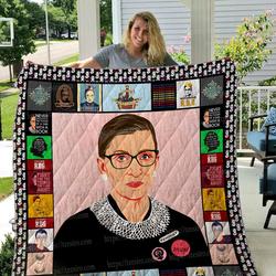 Ruth Bader Ginsburg Quilt Blanket 01 and Home Decor