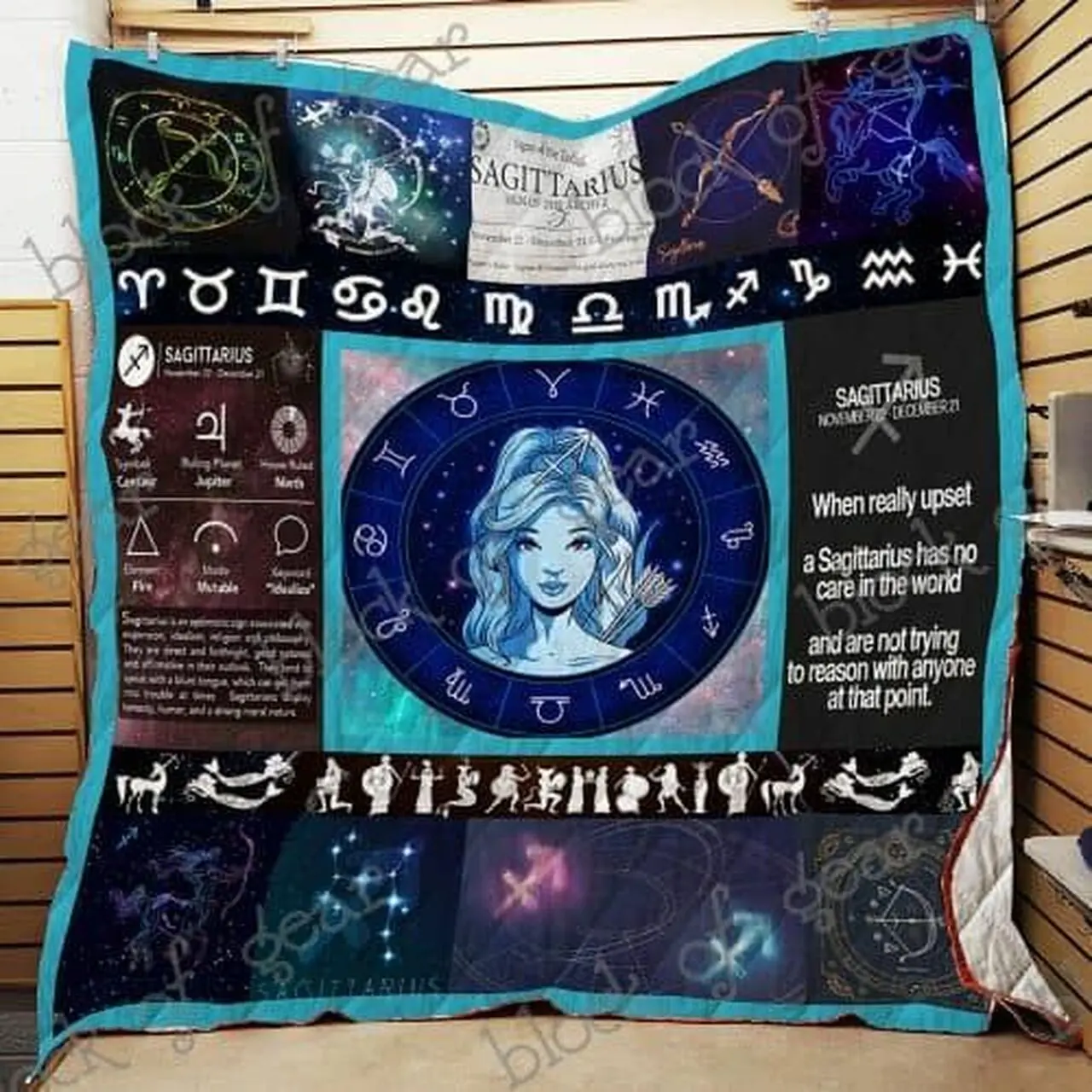 Sagittarius Cl2100441Mdq Quilt Blanket and Home Decor